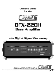Crate Amplifiers BFX-220H User's Manual