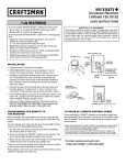 Craftsman UNIVERSAL RECEIVER 139.18152 User's Manual