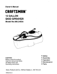 Craftsman SKID SPRAYER 486.24534 User's Manual
