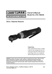 Craftsman RATCHET WRENCH 875.19934 User's Manual