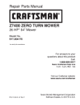 Craftsman Z7400 Owner's Manual