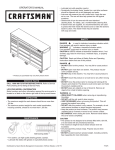 Craftsman 17-Drawer Use & Care Manual