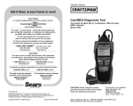 Craftsman CanOBD Diagnostic Tool Manufacturer's Warranty