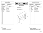 Craftsman 6' Workbench - Red Use & Care Manual