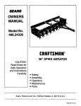 Craftsman 486.24336 User's Manual