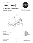 Craftsman 486.24219 User's Manual