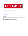 Craftsman 4.0hp Manufacturer's Warranty