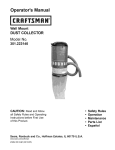 Craftsman 351.22314 Owner's Manual