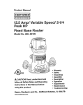 Craftsman 320.2819 User's Manual