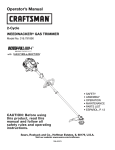 Craftsman 316.79189 Operator's Manual