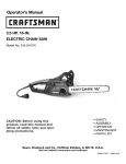 Craftsman 316.34107 Operator's Manual