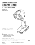 Craftsman 315.113913 Operator's Manual