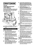 Craftsman 315.11099 Operator's Manual