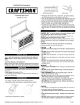 Craftsman 5-Drawer Use & Care Manual