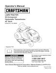 Craftsman 247.28905 Operator's Manual