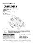 Craftsman 247.28901 Operator's Manual