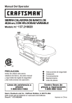 Craftsman 16" Variable Speed Scroll Saw (21602) Owner's Manual (Espanol)