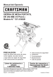Craftsman 10" Jobsite Table Saw Owner's Manual (Espanol)