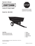 Craftsman 10 Cu Ft Poly Dump Cart Owner's Manual
