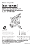 Craftsman 10" Compact Sliding Compound Miter Saw Owner's Manual (Espanol)