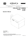 Cornelius Chiller ("CH" Series) CH 250 User's Manual