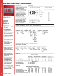 Cooper Lighting Thin Profile High-Abuse Exit Series VRX Series User's Manual