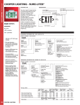Cooper Lighting Sure-Lites CAX Series User's Manual
