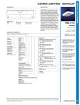 Cooper Lighting Metalux PMX Series User's Manual