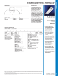 Cooper Lighting Metalux IA Series User's Manual