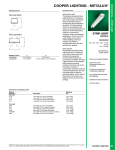 Cooper Lighting Metalux 24" User's Manual