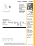 Cooper Lighting Lumark SS Econoliter User's Manual