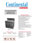 Continental Refrigerator SW36-10-FB User's Manual
