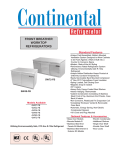 Continental Refrigerator SW27-FB User's Manual