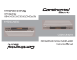 Continental Electric CEDVD92245 User's Manual