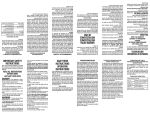 Conair CS53CS User's Manual