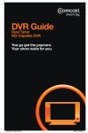 Comcast Dual DVR MANHMECT User's Manual