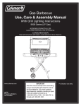 Coleman Gas Grill 9959 User's Manual