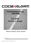 Code Alarm CA 2050 User's Manual