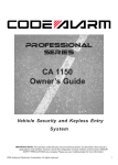Code Alarm CA 1150 User's Manual