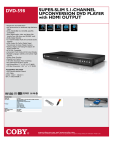 COBY electronic DVD-598 User's Manual
