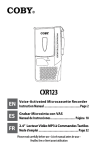 COBY electronic CXR123 User's Manual