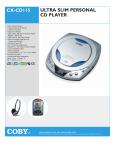 COBY electronic CX-CD115 User's Manual