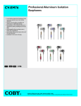 COBY electronic CV-EM76 User's Manual
