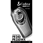 Cobra Electronics PR240 User's Manual