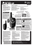 Cobra Electronics PR180 VP Owner's Manual