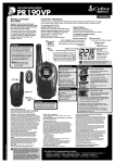 Cobra Electronics PR 190 VP User's Manual