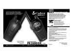 Cobra Electronics microTALK PR 3500 PR 3500-2 DX VP Owner's Manual