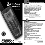 Cobra Electronics MICROTALK CXR900C User's Manual
