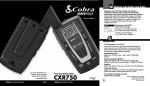 Cobra Electronics CXR750 User's Manual