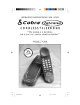 Cobra Electronics CP-2505 Operating Instructions